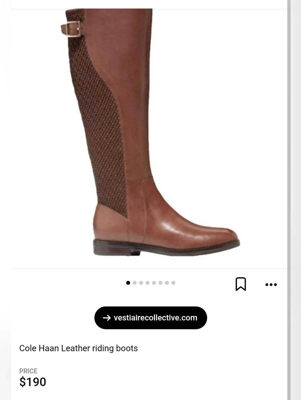 Cole Haan Leather Riding boots.
